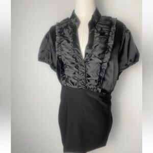 Women’s Black Blouse Plus Size 3x Tops Shirt Elegant Evening Silky